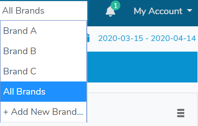 Select "All Brands" from the drop-down menu