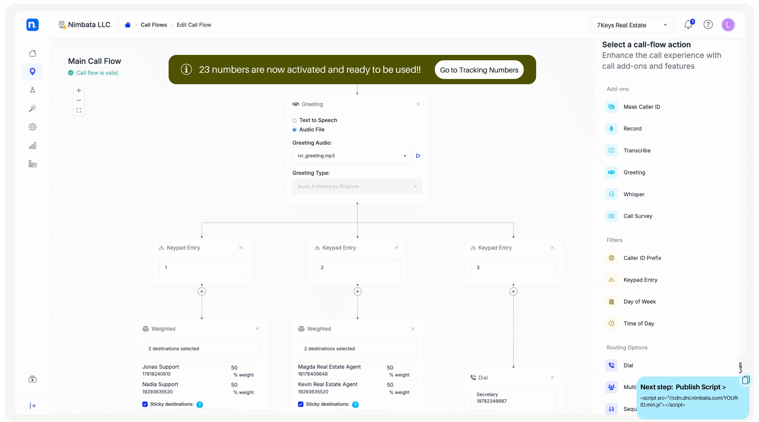 Call Flow Builder